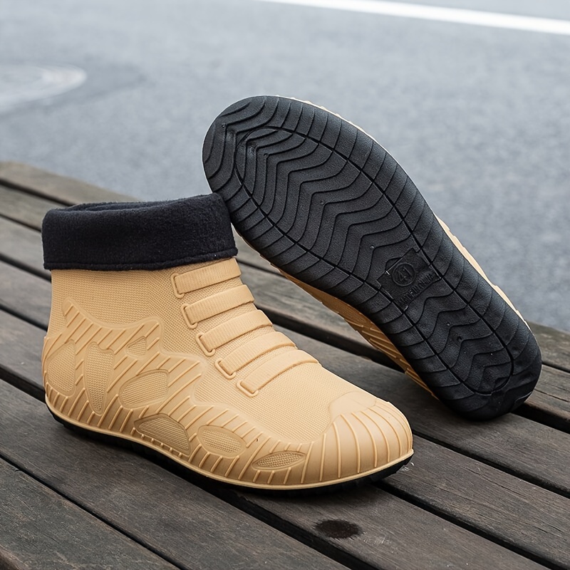 Men’s Stylish Rain Boots, Non-slip Wear-resistant PVC Rain Shoes For Outdoor Working Fishing