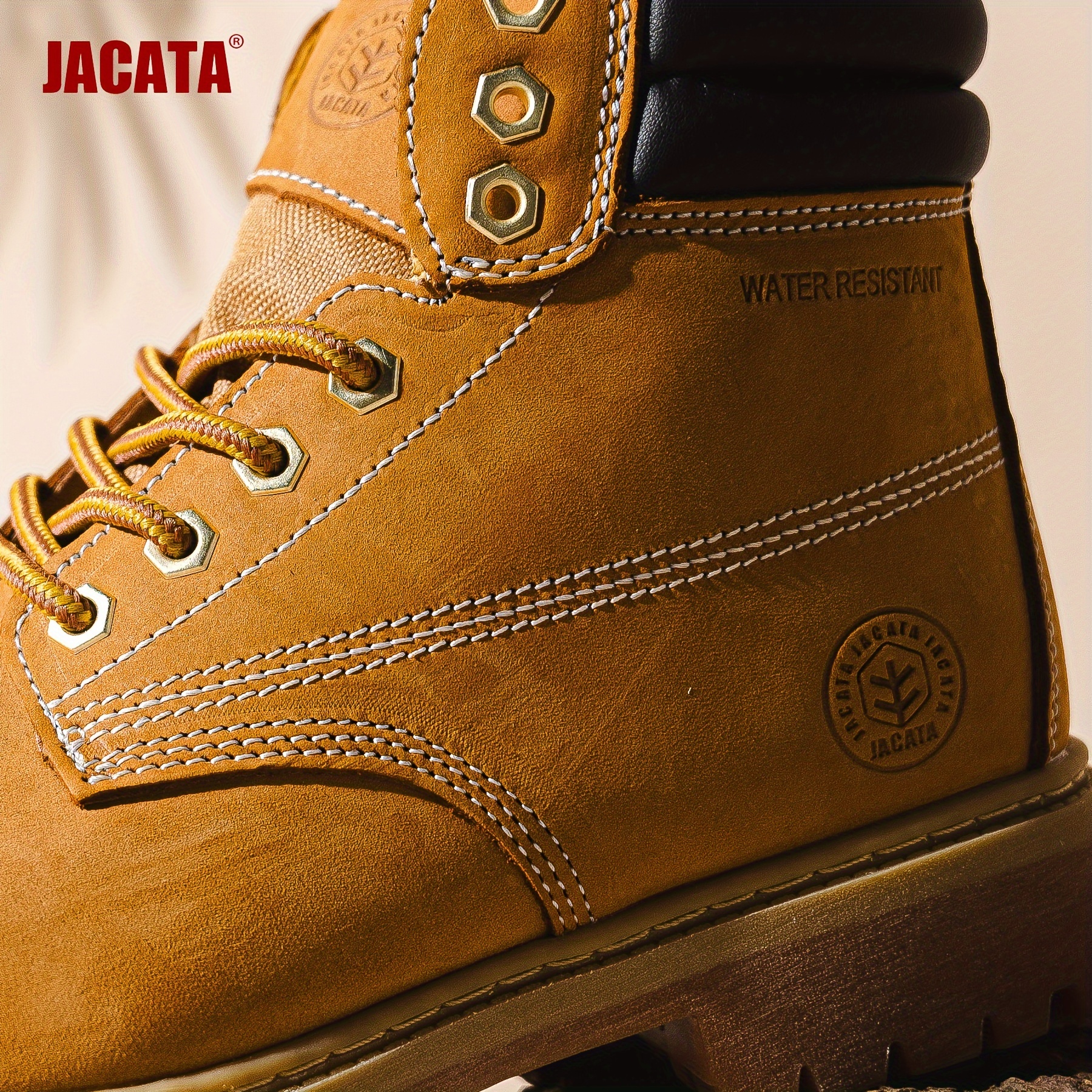 Boots For Men British Style Outdoor All In One Big Yellow Boots Warm Fashion Trend Casual Lace Up Couple Hiking Boots Shop The Latest Trends Temu details 0