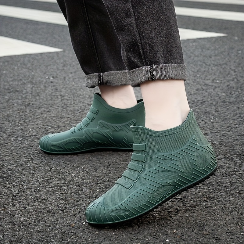 stylish rain boots men s non slip wear resistant pvc rain details 3